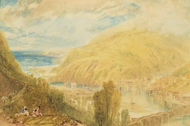 East and West Looe, Cornwall, ca. 1816 (akvarel på papir)