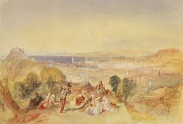 Genova, Italien, ca. 1851 (akvarel på papir)