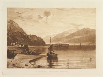 Inverary Pier, Loch Fyne, morgen, del VII, plansche 35 fra «Liber Studiorum»