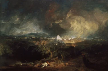 ""The Fifth Plague of Egypt"" Maleri af Joseph Mallord William Turner (1775-1851) 1800 Olie på lærred Indianapolis Museum of Art
