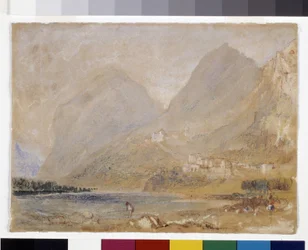 Martinswand, nær Innsbruck (akvarel og gouache på gråt papir)