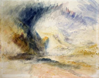 Mount St Gothard (akvarel på papir)