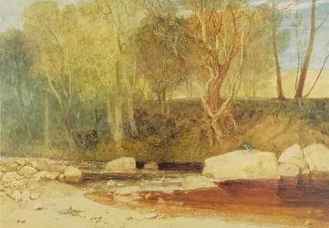 On the Washburn, ca. 1815 (akvarel og grafit med hvid fremhævelse på papir)