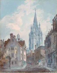 Oxford: St Marys fra Oriel Lane, 1792-1793