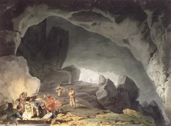 Peaks Hole, Derbyshire (farvegravering)