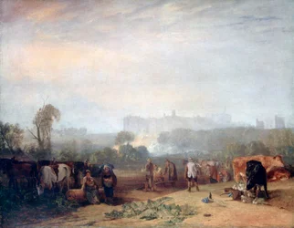 Pløjning af majroer, nær Slough, `Windsor, c1809