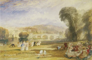 Richmond Hill and Bridge, Surrey, ca. 1831 (akvarel på papir)