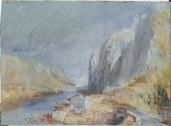 Rocher Bayard, Dinant, ca. 1839 (akvarel og bodycolour på papir)