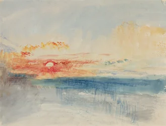 Auringonlasku, n. 1845 (akvarelli paperille)
