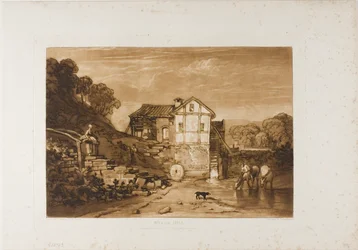 Vandmølle, plade 37 fra Liber Studiorum
