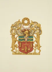 Bagernes våbenskjold, påskrevet 