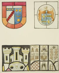 Farvet glas i vinduet i Weavers
