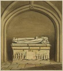 Tomb af Thomas Rowley og hans kone i krypten af St John