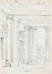 Portico af Palazzo Nuovo, på Campidoglio