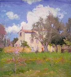 The Cottage Garden (olie på lærred)