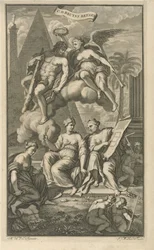 Hercules kronet af Victoria Titelside for: Cornelis de Bruyn, Cornelis de Bruyns rejser gennem de mest berømte dele af Lilleasien, 1698
