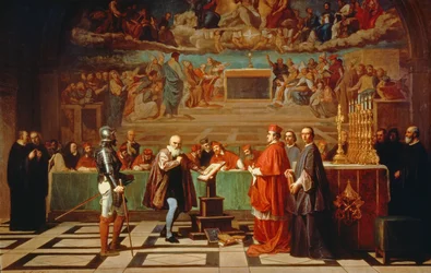 Galileo Galilei (1564-1642) foran medlemmer af Det Hellige Officium i Vatikanet i 1633, 1847