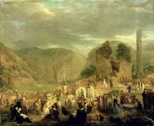 All Souls"-dag på kirkegården i Glendalough