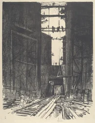 I bunden af Gatun Lock, 1912.