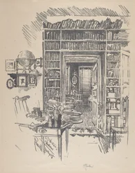 Bogværelse hos Dr. Wister