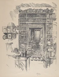 Biblioteksværelse hos dr. Wister