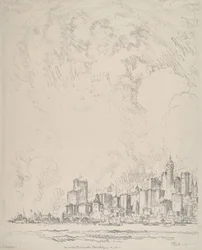 New York fra Brooklyn, 1910.