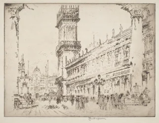 Genopbygning af Campanile, Venedig, No.II