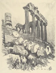 Den faldne søjle, Athen