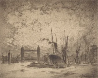 Tower Bridge, aften, 1905.