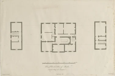 Sandon Hall - Plan over kammergulvet: gravering, nd [1769-1771] (tryk)