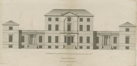 Sandon Hall: gravering, nd [1769-1771] (tryk)