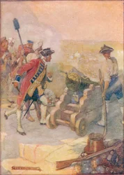 Clive fyrede en af våbnene selv, c1908, c1920.