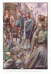 St. Columba lavede korsets tegn, og de store porte åbnede sig på vid gab, 1910