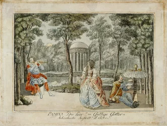 Tamino, Pamina og Papageno ... (kobberstik)