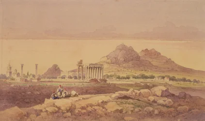 Den Olympiske Zeus tempel, Athen (wc på papir)