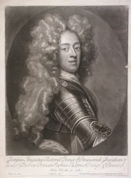 Ovalt portræt af George II, konge af Storbritannien, 1706