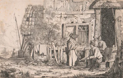 Sommerhus med mennesker