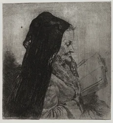 Old Woman Reading, trykt af Sigmund Abeles og Edmond Casarella