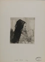 Uden titel - gammel kvinde, der læser