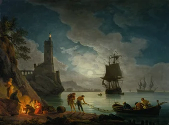 En havn i måneskin