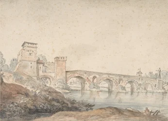 Ponte Molle, Rom, 1700-tallet.