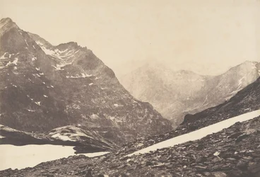 Udsigt over delen af ​​Maladetta og bjergene fra toppen af ​​havnen i Vénasque, 1853.