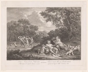 Landskab med Bacchus og Dansende Satyrer og Maenads Efterår Autotuno (titel på objekt)