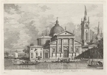 Visning af prospektet for kirken S. Giorgio Maggiore, 1742.