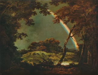 Landskab med en regnbueeffekt, 1794, 1930.