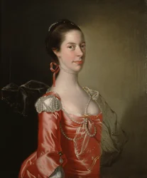 Portræt af en dame, ca. 1760 (olie på lærred)