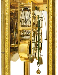 Louis XVI måned-gående middel og soltid mantel regulator med remontoire