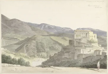Italiensk landskab ved Subiaco