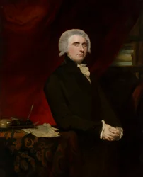 Portræt af Thomas, Lord Erskine (1750-1823) i hans bibliotek (olie på lærred)
