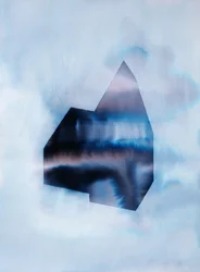 Indigo geometrisk vask